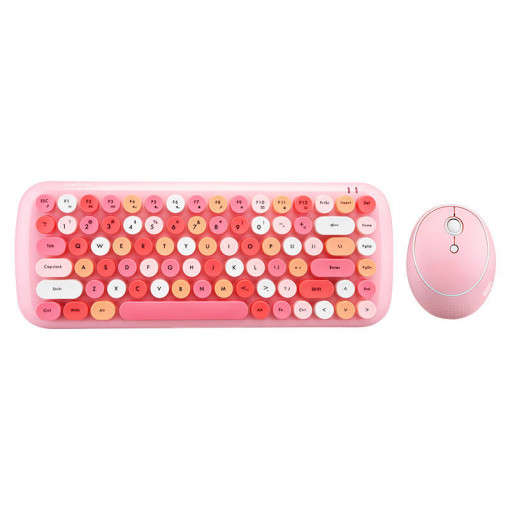 Set tastatura + mouse wireless MOFII Candy 2.4G (roz) SMK-632388AG