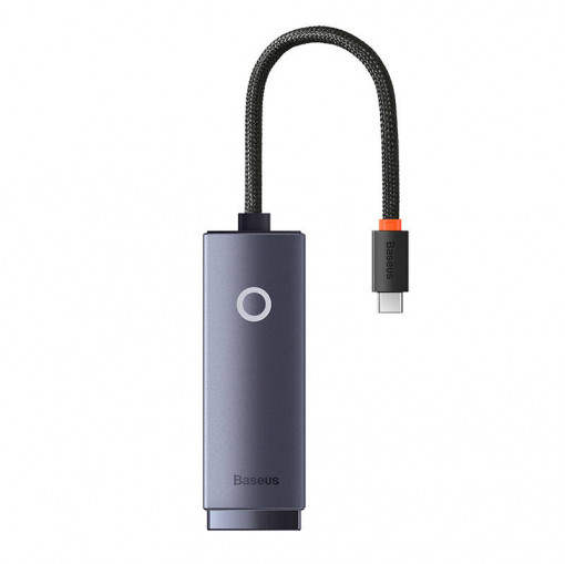 Adaptor de retea Baseus Lite Series USB-C la RJ45, 100Mbps (gri) WKQX000213