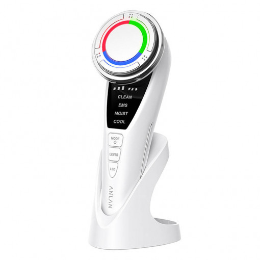Aparat masaj facial cu ultrasunete cu terapie cu lumina ANLAN 01-ADRY15-001