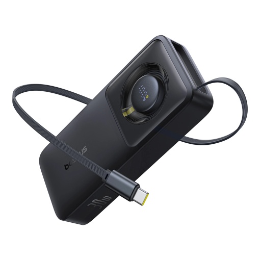 Baterie Externa Powerbank Baseus Free2Pull 10000mAh 30W, Port USB-C, Cablu USB-C Retractabil
