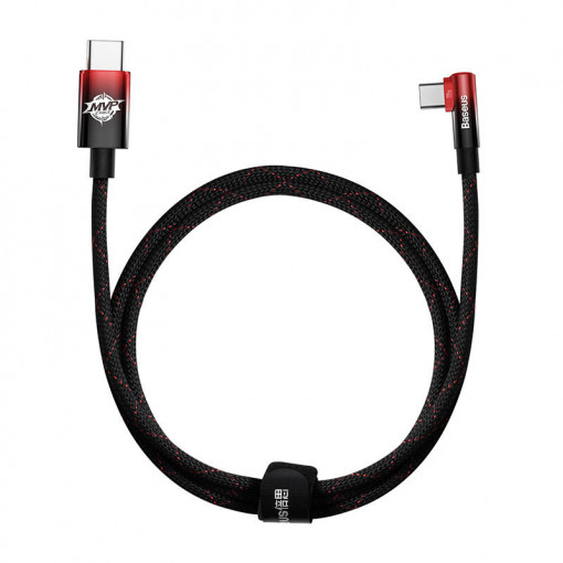 Cablu de date rapid USB-C la USB-C Baseus MVP2, 100 W, 1 m (negru / rosu) CAVP000620