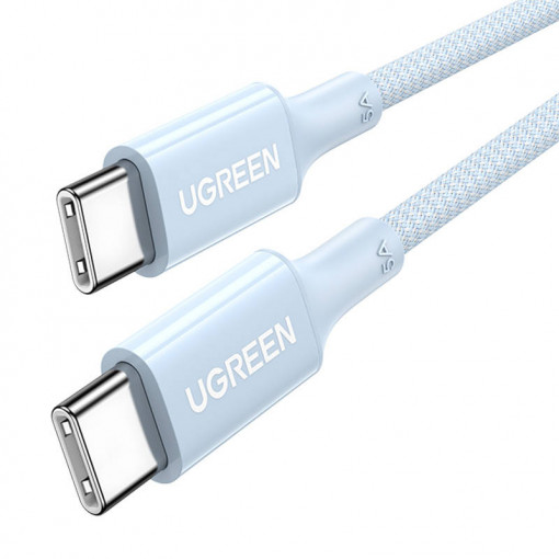 Cablu de date rapid USB-C la USB-C UGREEN 15272, 100W 1.5 m (albastru)