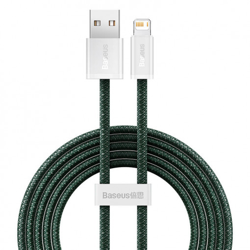 Cablu de date USB la Lightning Baseus Dynamic 2, 2.4A, 2m (verde) CALD040106