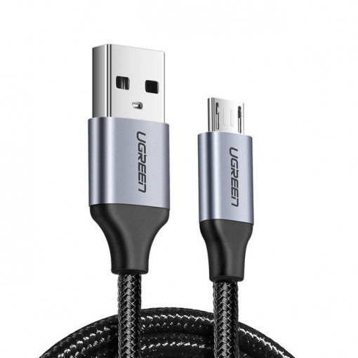 Cablu de date USB la micro USB UGREEN US290 QC 3.0 2.4A 1m (negru) 60146