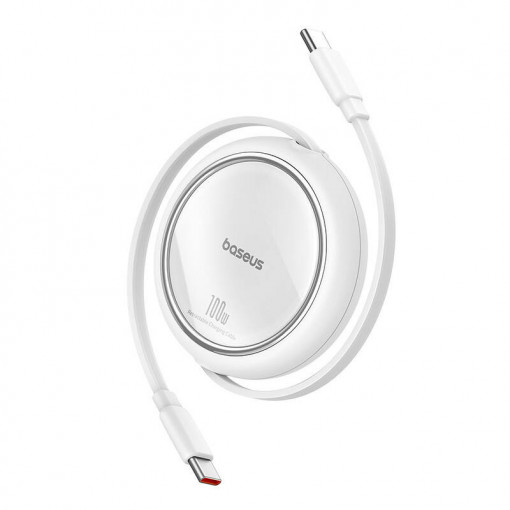Cablu incarcare rapid USB-C la USB-C Baseus Free2Draw, PD, 100 W, 1m (alb) P10364500211-00