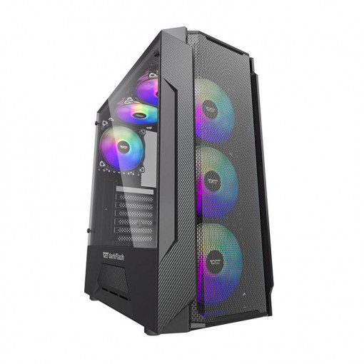 Carcasa pentru computer Darkflash LEO (neagra)