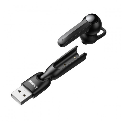 Casti bluetooth wireless auto Baseus A05 5.0 USB - Negru NGA05-01