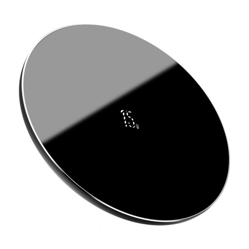Incarcator wireless BASEUS Simple 15W pentru smartphone si casti (negru) WXJK-B01