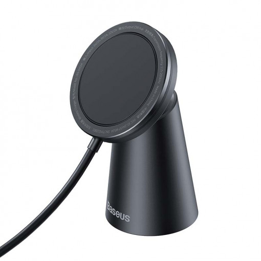 Incarcator wireless MagSafe Baseus Simple Magnetic, 15W + suport