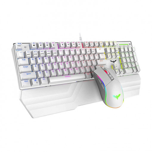 Set gaming 2 in 1 Havit KB389L Tastatura + mouse (alb)