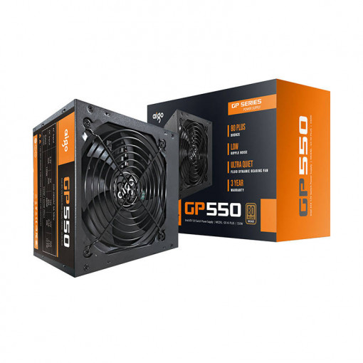 Sursa de alimentare pentru computer 80 Plus Bronze Aigo GP550 650W (negru)