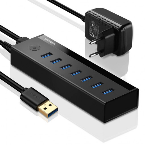 Adaptor 7in1 UGREEN US219 USB la 7x USB 3.0 (gri) 40522