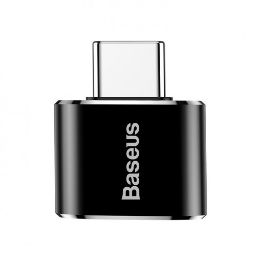 Adaptor conversie BASEUS USB la USB-C 2.4A (negru) CATOTG-01