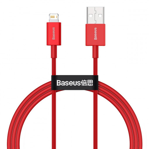 Cablu de date Baseus Superior Series USB la Lightning 2.4A 1m (rosu) CALYS-A09