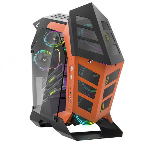 Carcasa computer Darkflash K1 (negru/portocaliu)