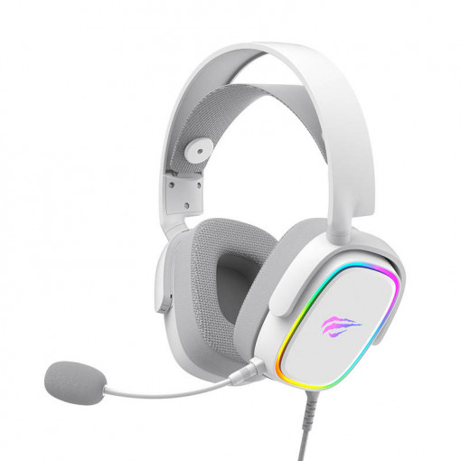 Casti pentru gaming Havit H2035U RGB (alb) microfon omnidirectional