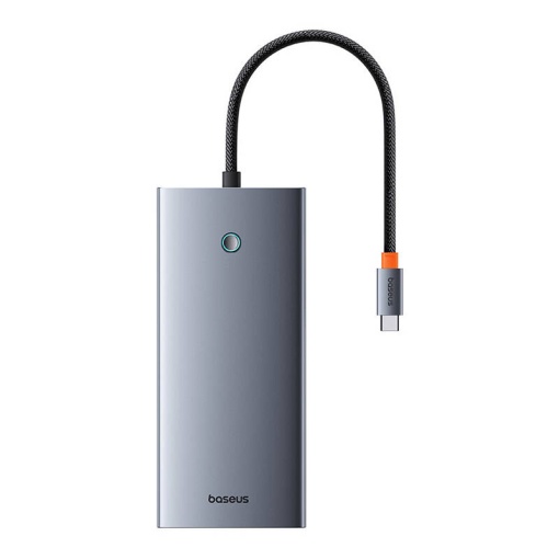 Hub Multifunctional 13in1 Baseus PortalJoy USB-C la HDMI+DP+VGA+C+USB+PD+RJ45+SD/TF+3.5mm (Gri)