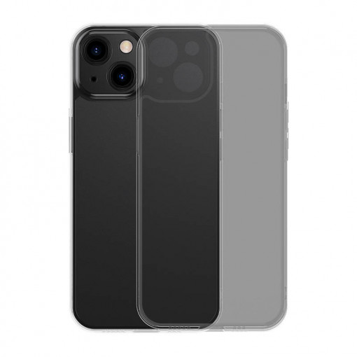 Husa din sticla mata Baseus pentru iPhone 13 (neagra) + sticla securizata ARWS000901