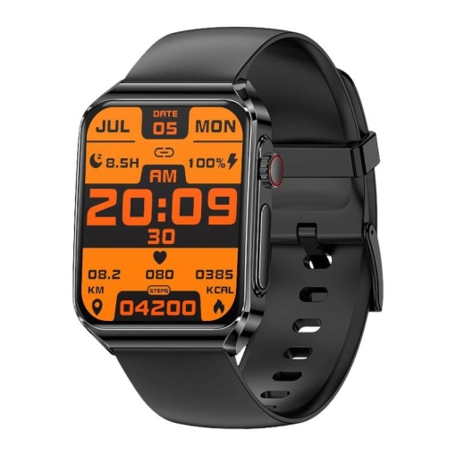 Smartwatch Ceas Inteligent Bluetooth 5.1 Blitzwolf BW-HL6 Ecran Tactil 1.85 Inch IP67 (Silicon Negru)