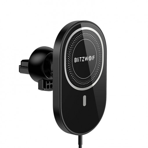 Suport auto electric magnetic BlitzWolf BW-CW4 incarcare wireless Qi 15W