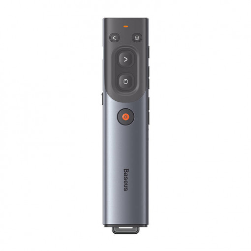 Telecomanda multifunctionala Baseus Orange Dot pentru prezentare, cu indicator laser rosu (gri) WKCD020013