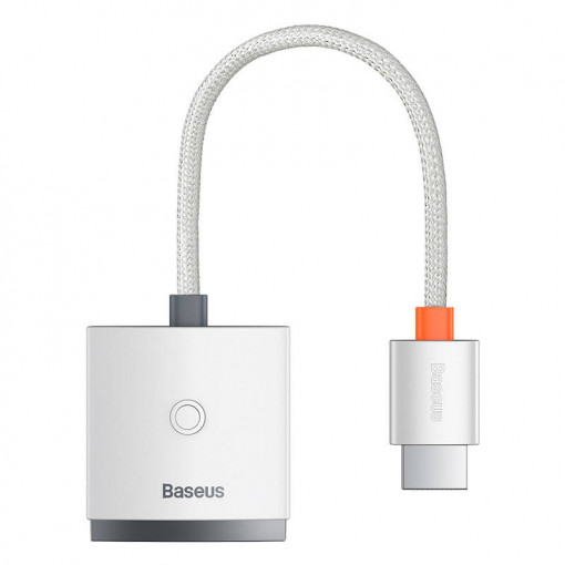 Adaptor HDMI la VGA din seria Baseus Lite fara audio (alb) WKQX010002
