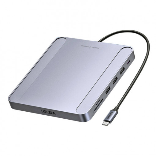Adaptor hub 7in1 UGREEN CM522 USB-C la 3x USB-A 3.0 + USB-C + RJ45 + SD + TF 60378