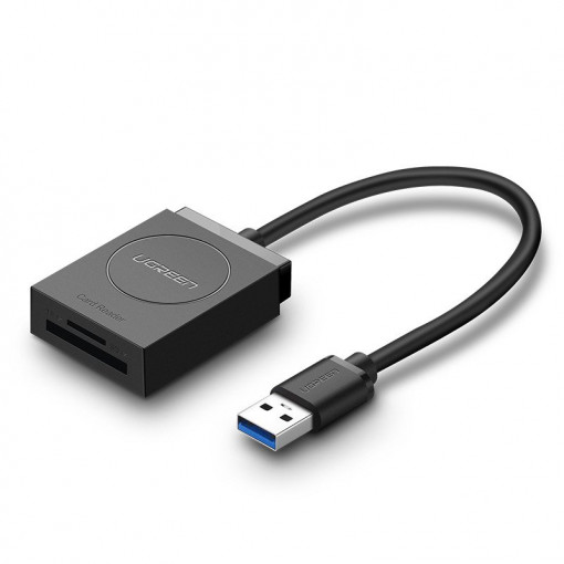 Adaptor USB 3.0 Cititor de carduri SD, microSD UGREEN CR127 (negru)