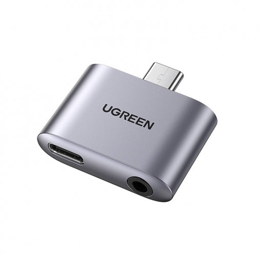 Adaptor USB-C la USB-C + mufa 3.5mm UGREEN CM231 (gri) 70311