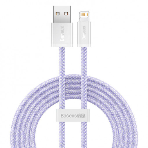 Cablu de date USB la Lightning Baseus Dynamic 2, 2.4A, 2m (violet) CALD040105