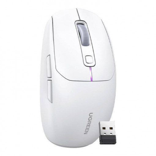 Mouse Wireless Bluetooth 2.4G 3 moduri 5xDPI UGREEN MU103 (alb)