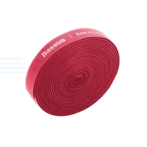 Organizator cabluri velcro BASEUS Rainbow 3m rosu ACMGT-F09