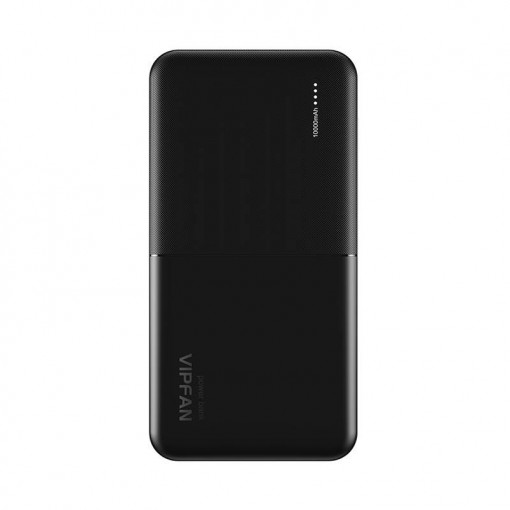 Powerbank Vipfan Ultra-Thin F04 10000mAh, 2x USB (negru)