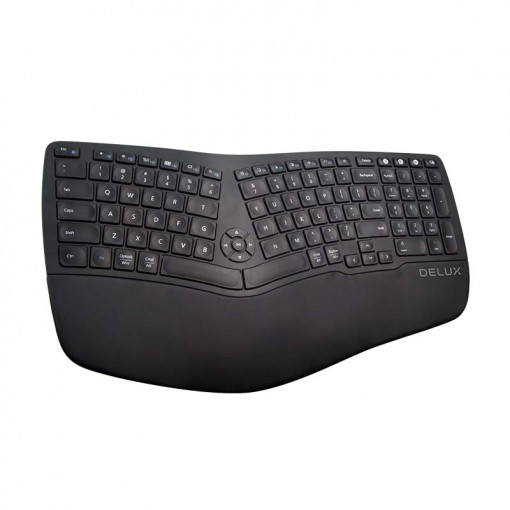 Tastatura ergonomica wireless Delux GM902 BT+2.4G