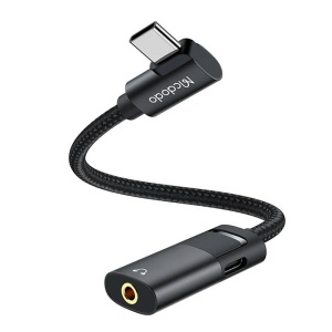 Adaptor Audio 2 in 1 Mcdodo CA-1880 USB-C la AUX Mini Jack 3.5mm + USB-C 60W Max (Negru)