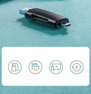 Adaptor cititor de carduri SD + microSD UGREEN