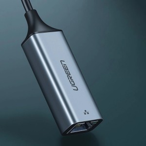Adaptor Ethernet Retea USB-C la RJ45 UGREEN CM199 Gigabit 10cm (gri) 50737