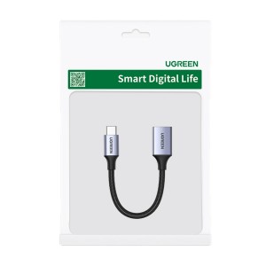 Adaptor USB-C la USB 3.0 OTG UGREEN US378, 15cm (gri) 70889