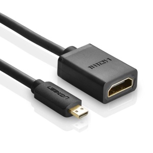 Adaptor Video Micro HDMI la HDMI UGREEN 20134, 20cm (negru)
