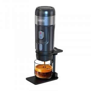 Aparat cafea portabil 3 in 1 presiune 15 bari cu adaptor si carcasa 80w HiBREW 