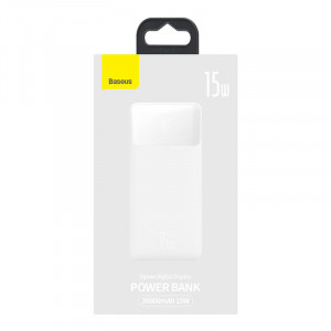 Baterie Externa Powerbank Baseus Bipow 30000mAh, 15W (Alb) PPBD050202