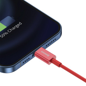 Cablu de date Baseus Superior Series USB la Lightning 2.4A 1m (rosu) CALYS-A09 - Img 6