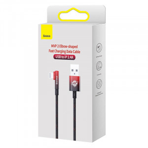 Cablu de date Baseus USB la Lightning MVP 2 20W 1m (negru-rosu) CAVP000020 - Img 4