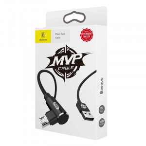 Cablu de date cotit Baseus MVP USB la Micro USB 2A 1m - Negru CAMMVP-B01 - Img 3