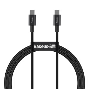 Cablu Incarcare Rapid Baseus Superior Series USB-C la USB-C, 100W, 1m (negru) CATYS-B01