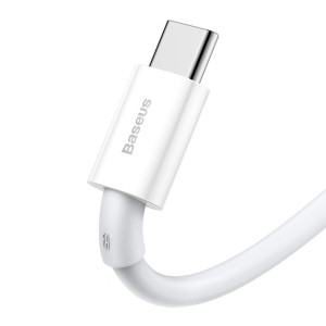 Cablu de date rapid Baseus Superior Series USB la USB-C, 66W, 2 m (alb) CATYS-A02 - Img 3