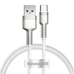 Cablu de date rapid USB la USB-C Baseus Cafule, 66W, 1m (alb) CAKF000202 - Img 1