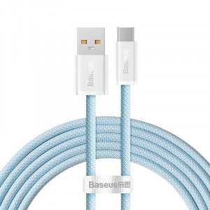Cablu de date rapid USB la USB-C Baseus Dynamic Series, 100W, 2 m (albastru) CALD000703 - Img 1