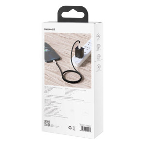 Cablu de date USB-C la Lightning Baseus Cafule, PD, 20W, 1m (negru) CATLJK-A01 - Img 8