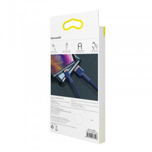 Cablu de date USB la Lightning Baseus Cafule 2.4A 1m (Auriu+Albastru inchis) CALKLF-BV3 - Img 10